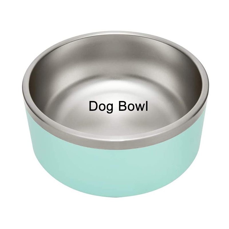 Custom Powder Coated Dog Bowl 42oz Stainless Steel Insulated Dog Eating Bowl for Lager Dogs Cats