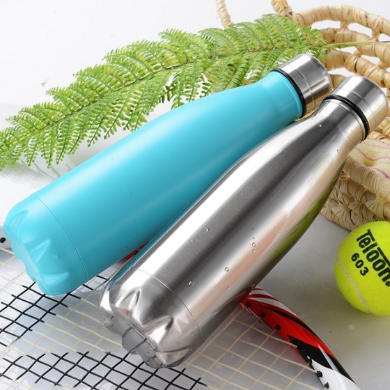750 ml Double Wall Stainless Steel Outdoor Cola Shape Water Bottle