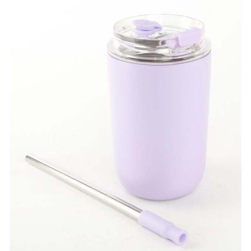 350ML/ 500ML Stainless Steel Vacuum Water Bottle with Straw