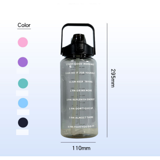 2000ml big capacity plastic outdoor water bottle