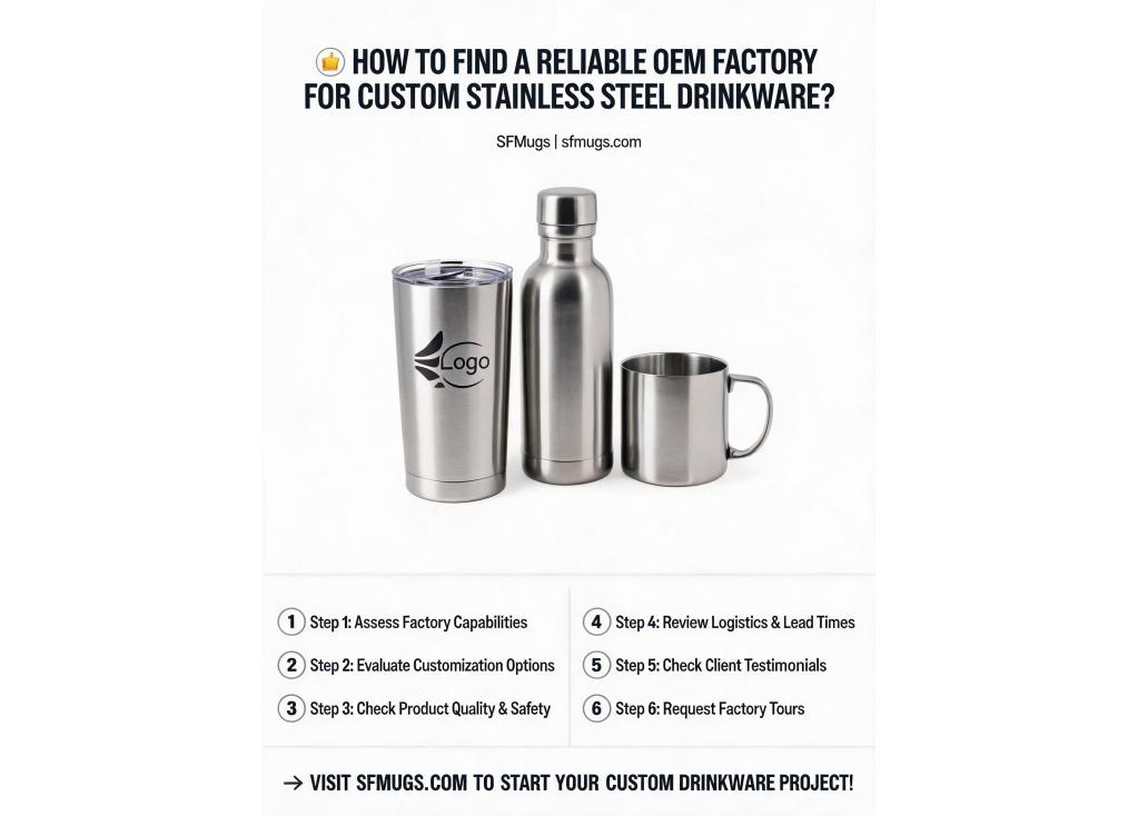 How to find a reliable OEM factory for custom stainless steel drinkware development?