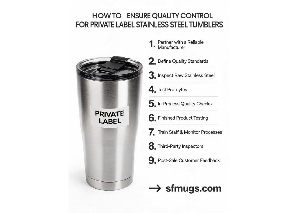 How to ensure quality control when manufacturing private label stainless steel tumblers?
