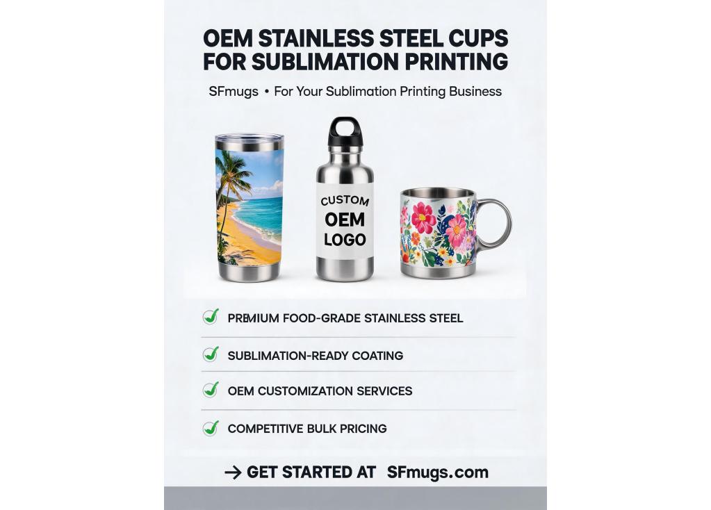 OEM stainless steel cups for sublimation printing businesses