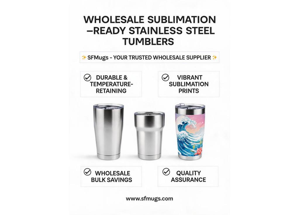 Wholesale suppliers of sublimation ready stainless steel tumblers