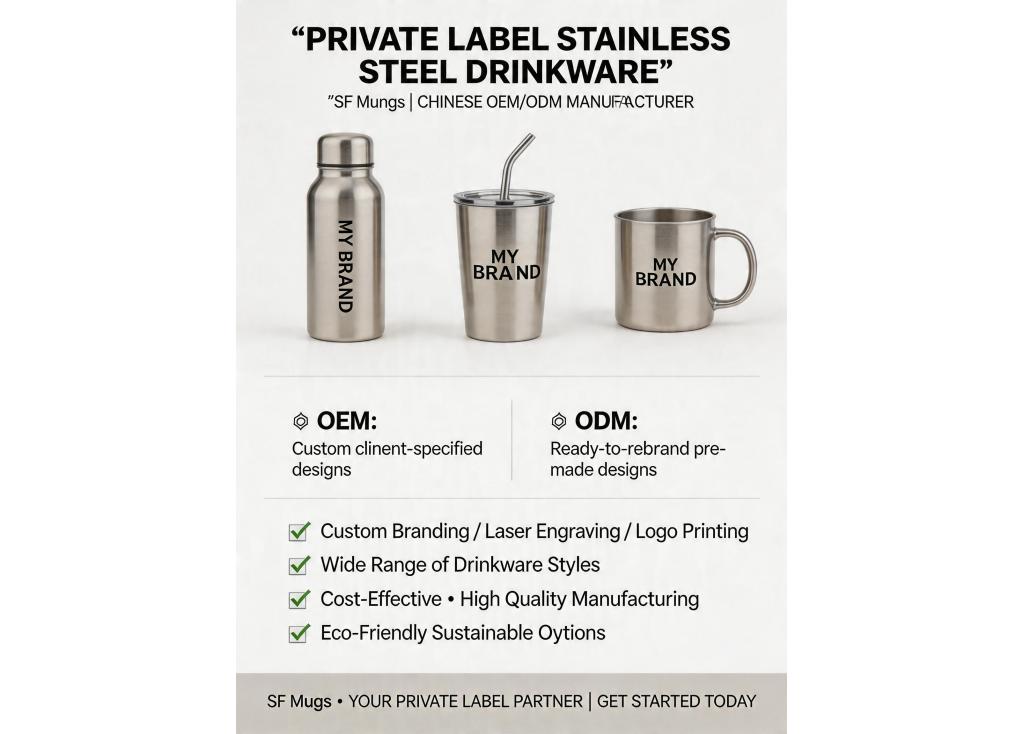 Do Chinese manufacturers offer OEM/ODM services for private label stainless steel drinkware?