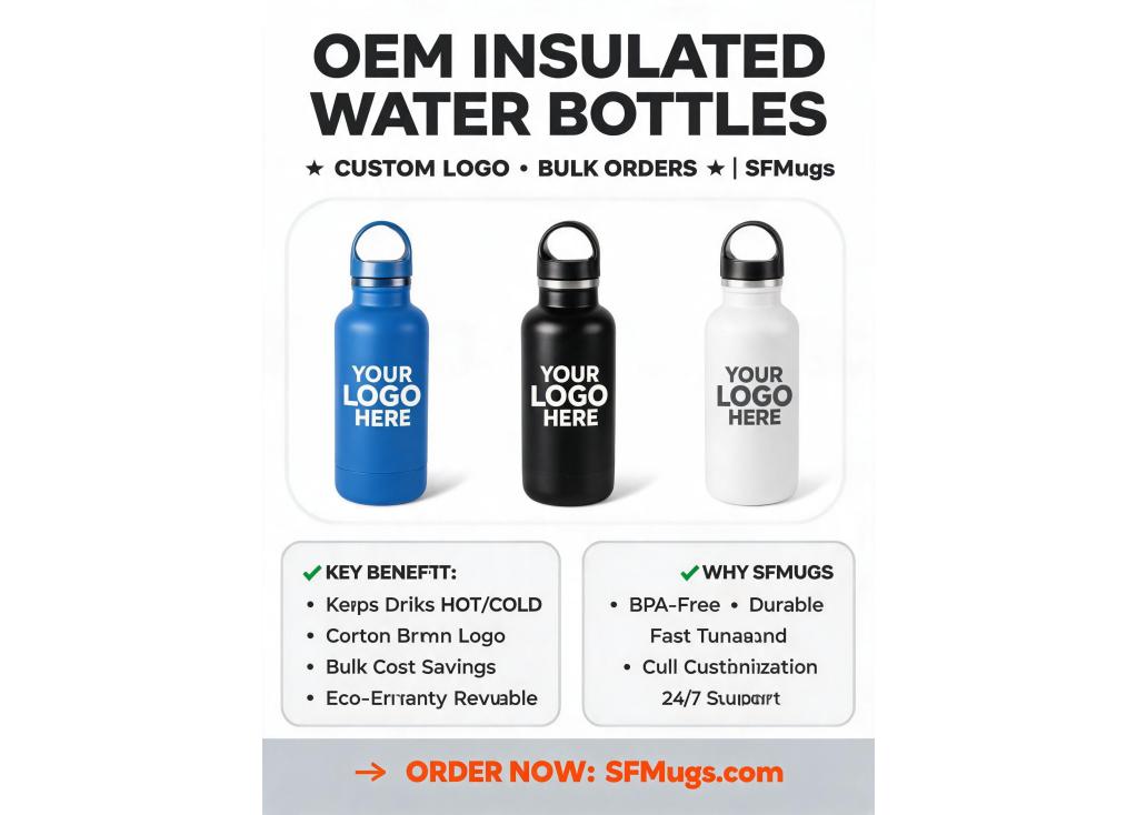 OEM insulated water bottles with custom logo bulk order