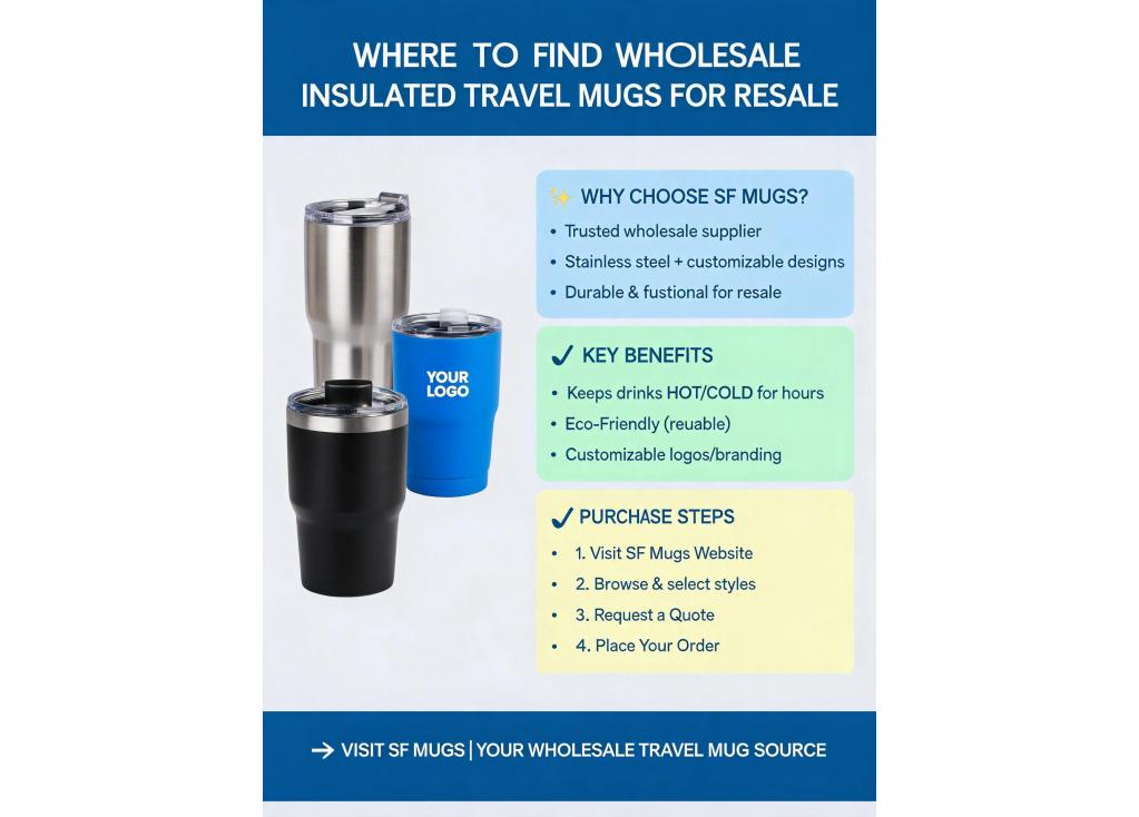 Where to find wholesale insulated travel mugs for resale?