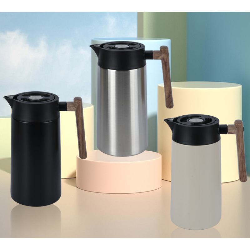 1000ml double wall stainlss steel coffe pot