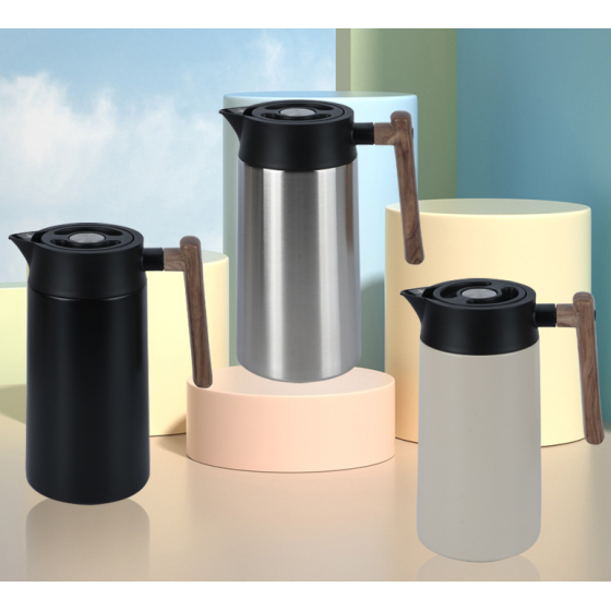 1000ml double wall stainlss steel coffe pot