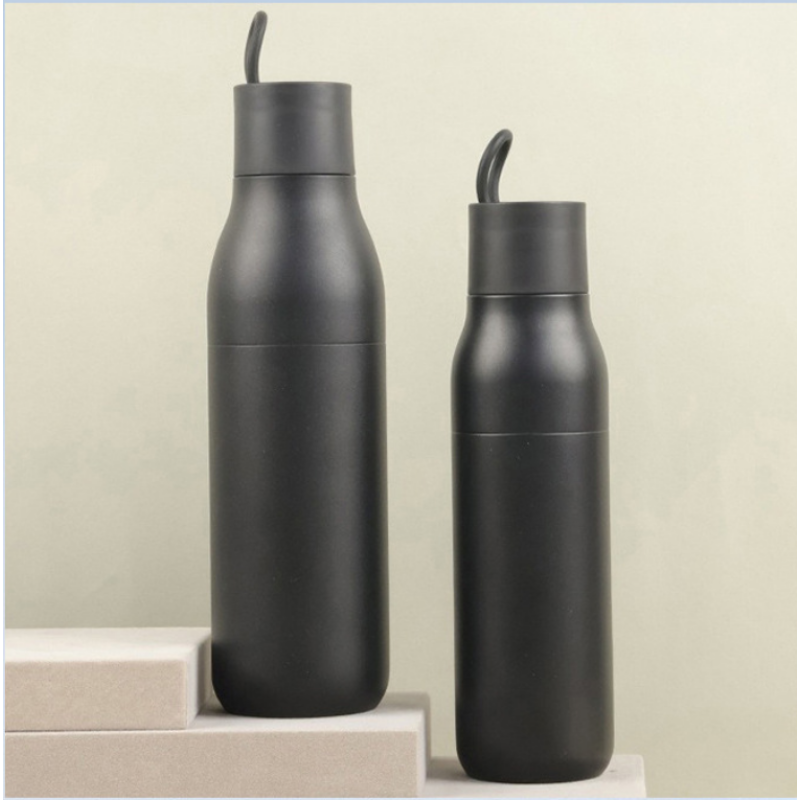  500ML/740ML insulated water bottle with Portable silicone handle