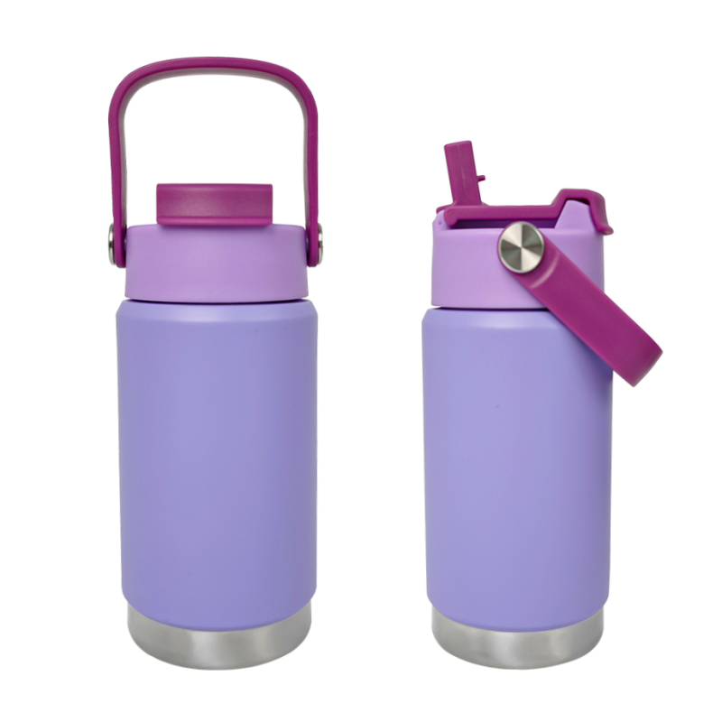350ML double wall stainless steel kids water bottle with handle