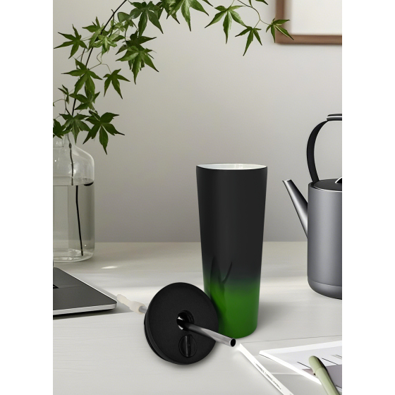 700ML double wall stainless steel tumbler with staw