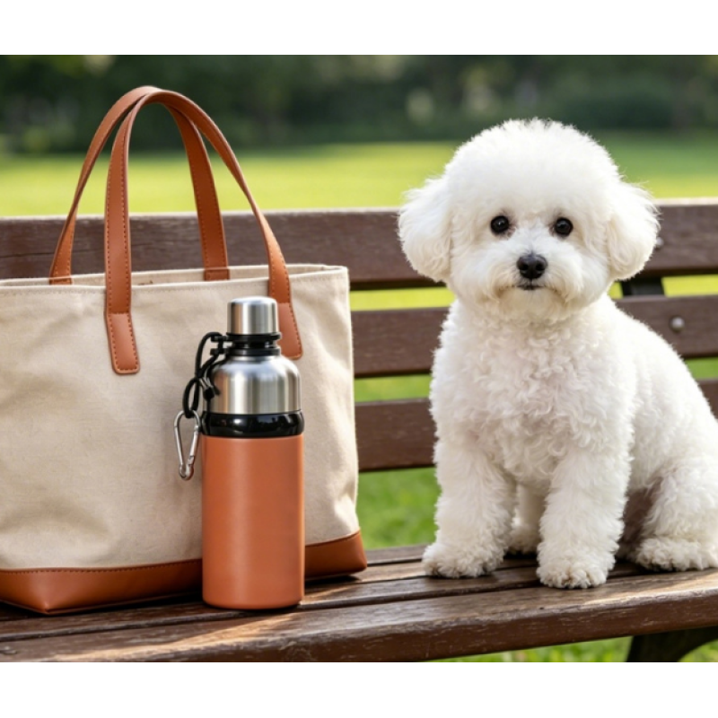 500ML/750MLpet water bottleSteel ball spout allows pets to drink easily even during car rides — just let them lick and sip