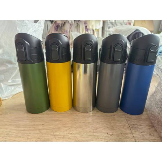 350ML double wall stainless steel bottle with press lid
