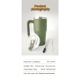 600ML double wall stainless steel tumbler with handle