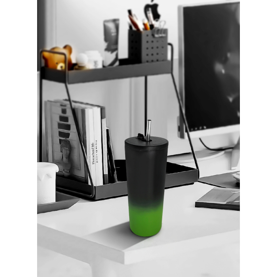 700ML double wall stainless steel tumbler with staw