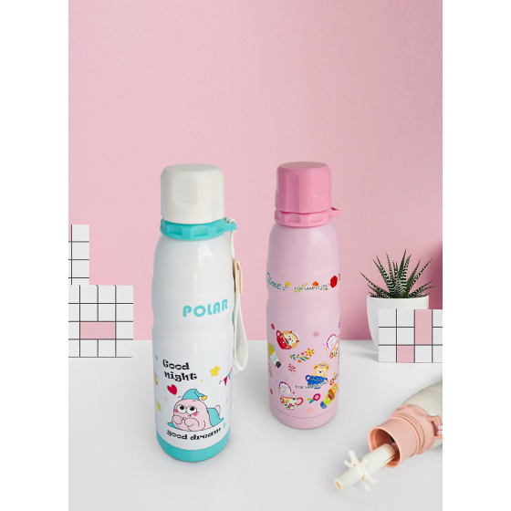 500ML double wall stainless steel cartoon water bottle