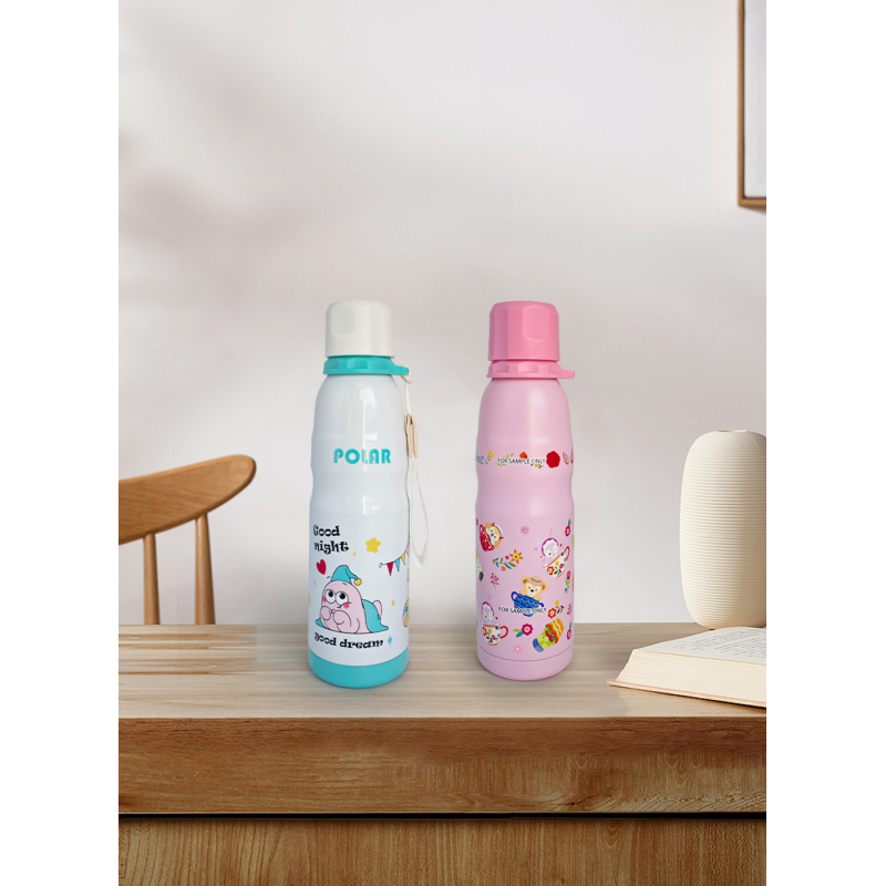 500ML double wall stainless steel cartoon water bottle