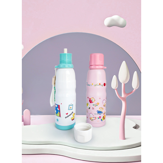 500ML double wall stainless steel cartoon water bottle