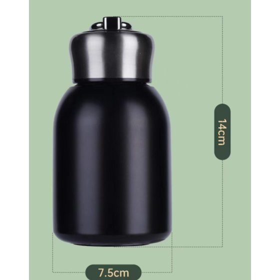 New Arrival: 300ml Small Capacity Double-Wall Stainless Steel Insulated Cup with Stainless Steel Handle Ring