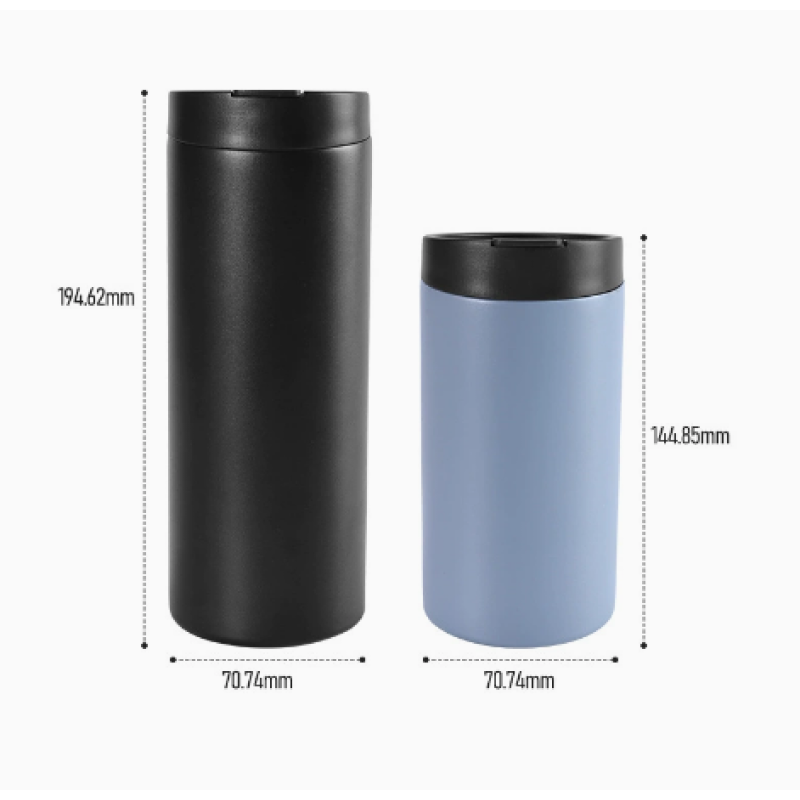 250ML/400ML  DOUBLE WALL STAINLESS STEELVACUUM TUMBLER WITH F LI PCOVER