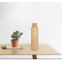 600ml double wall stainless steel water bottle with bamboo lid 