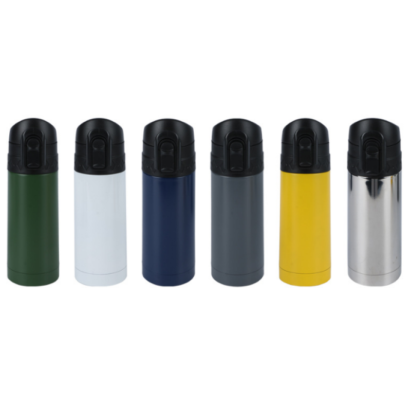 350ML double wall stainless steel bottle with press lid