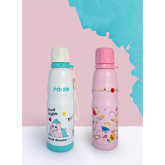 500ML double wall stainless steel cartoon water bottle