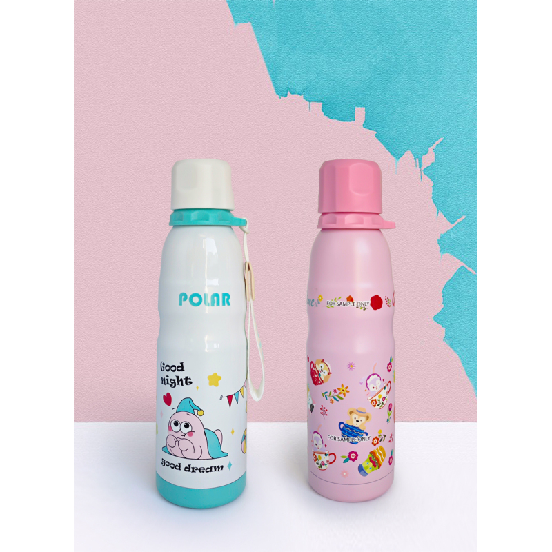 500ML double wall stainless steel cartoon water bottle
