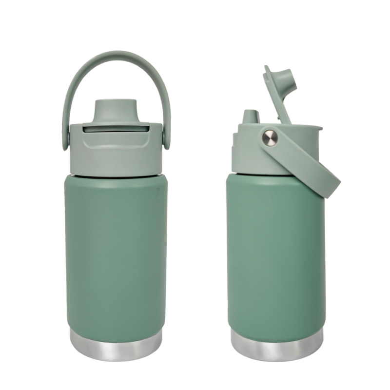 350ML double wall stainless steel kids water bottle with handle