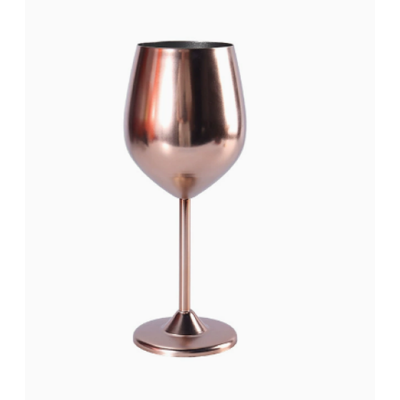 European style light luxury stainless steel high footed glass, wine glass, large capacity, drop resistant bar, champagne glass, dessert ice cream glass