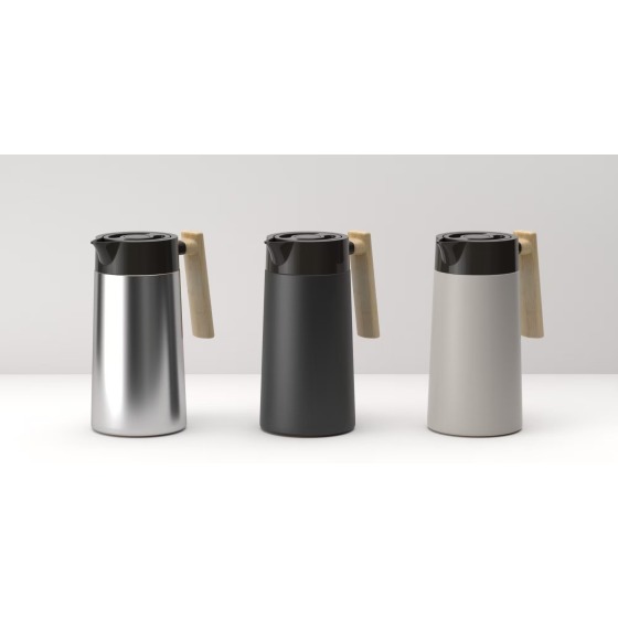 1000ml double wall stainlss steel coffe pot