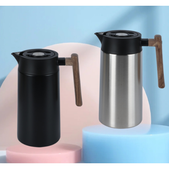 1000ml double wall stainlss steel coffe pot