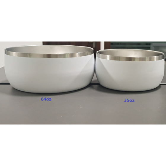32oz/ 64oz double wall Pet bowl