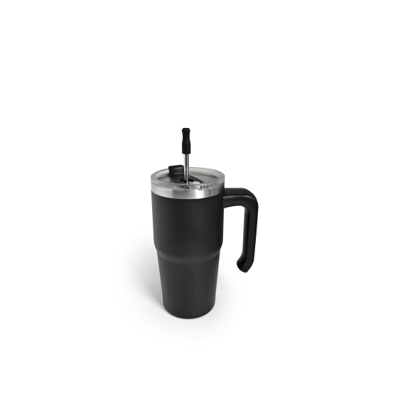 20oz double wall stainless steel vacuum tumbler with handle and straw