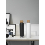 600ml double wall stainless steel water bottle with bamboo lid 