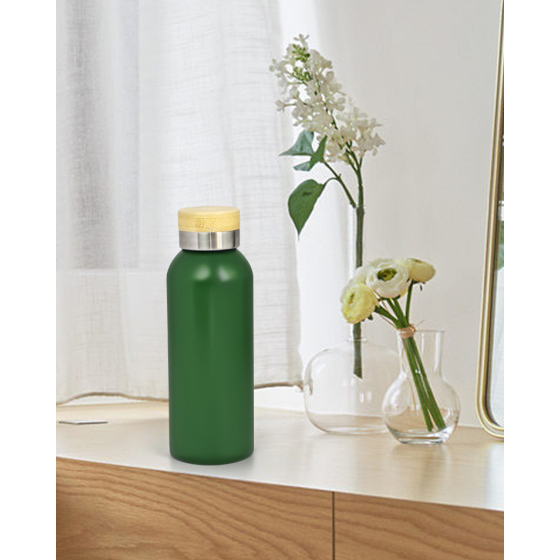 500ML stainless steel double wall bottle with bamboo lid