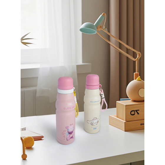 500ml double wall stainless steel cute water bottle