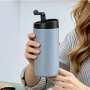 250ML/400ML  DOUBLE WALL STAINLESS STEELVACUUM TUMBLER WITH F LI PCOVER