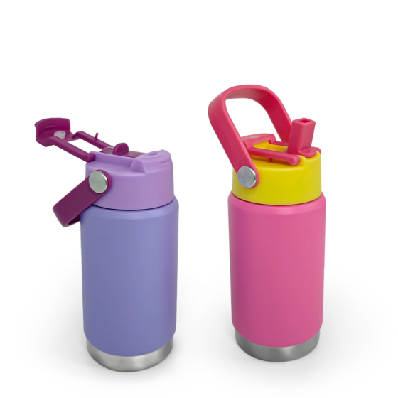 350ML double wall stainless steel kids water bottle with handle