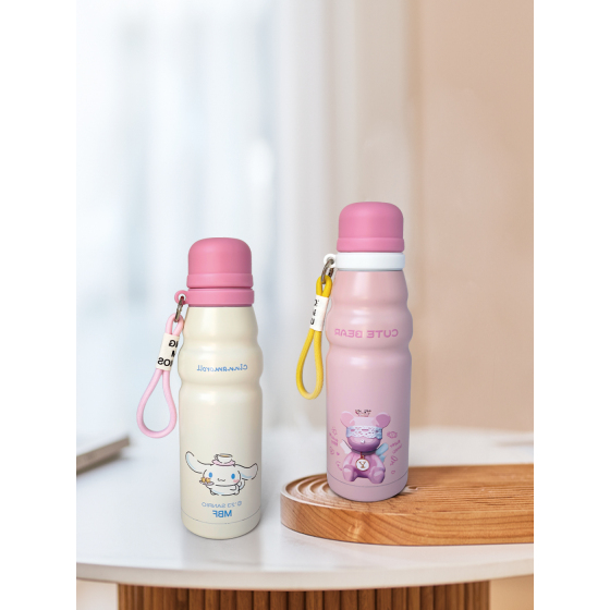 500ml double wall stainless steel cute water bottle