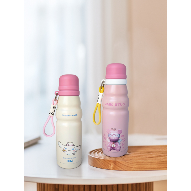 500ml double wall stainless steel cute water bottle