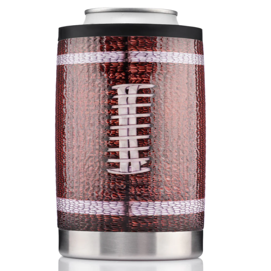 12oz double wall vacuum can cooler with dual lid