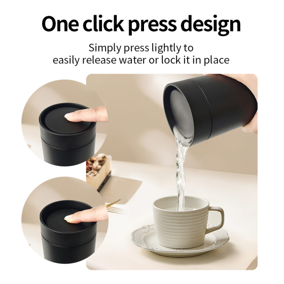 250ML double wall mug with vertical design and 360 degree outlet lid