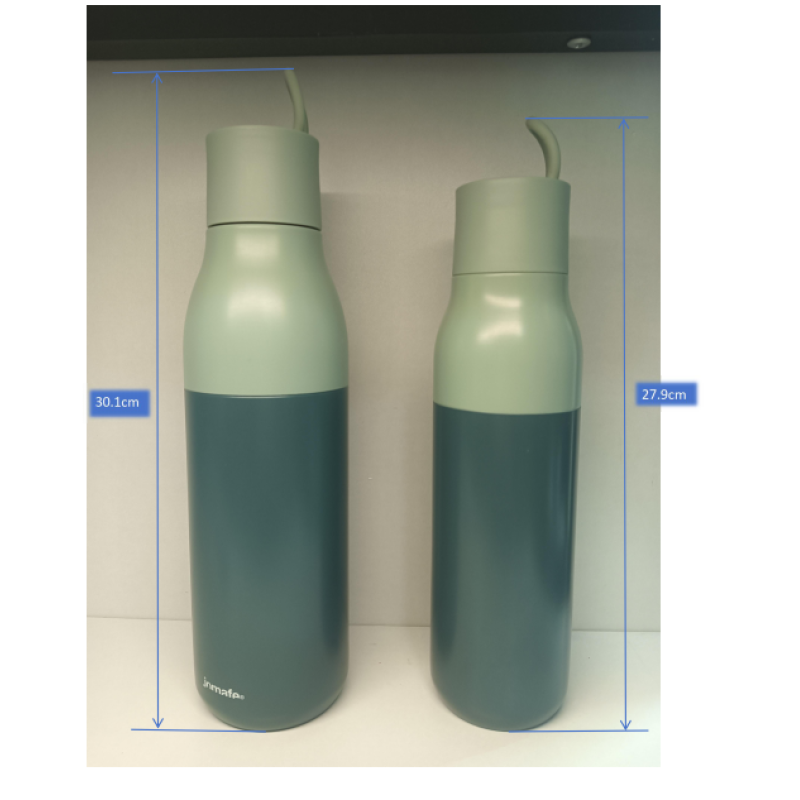  500ML/740ML insulated water bottle with Portable silicone handle