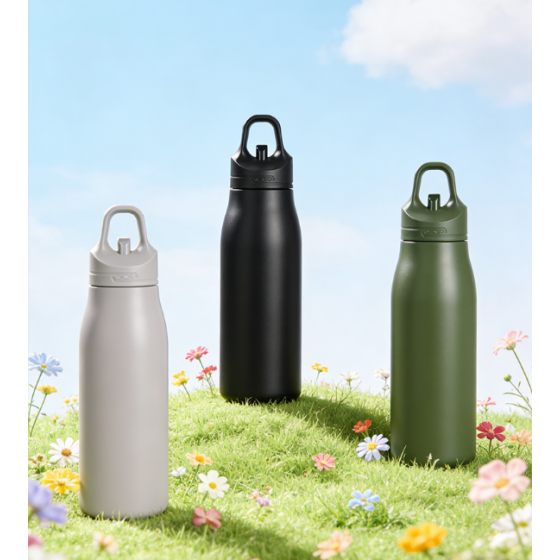 500ml double wall water bottle with one touch flip lid