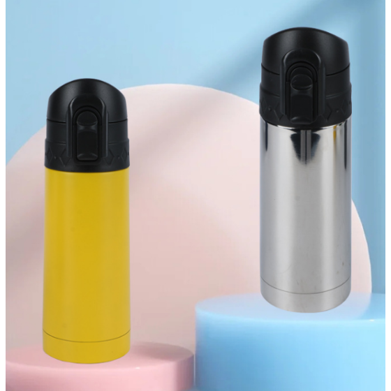 350ML double wall stainless steel bottle with press lid