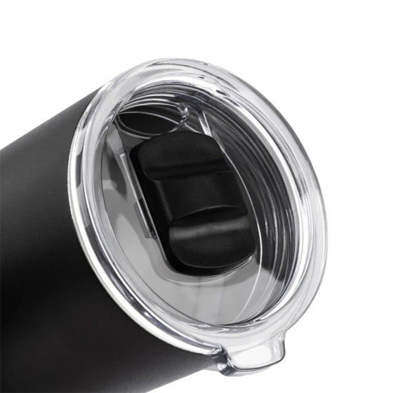 12oz double wall vacuum can cooler with dual lid