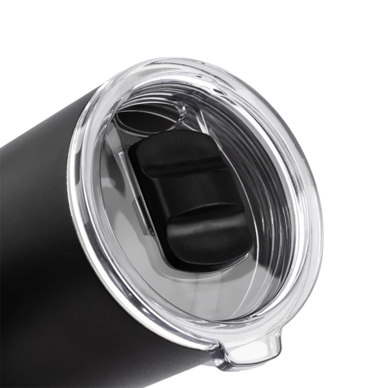 12oz double wall vacuum can cooler with dual lid