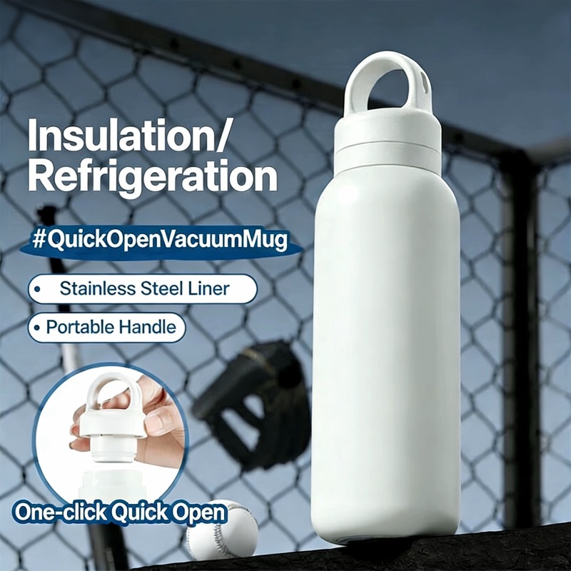 500ml double wall water bottle with one touch flip lid